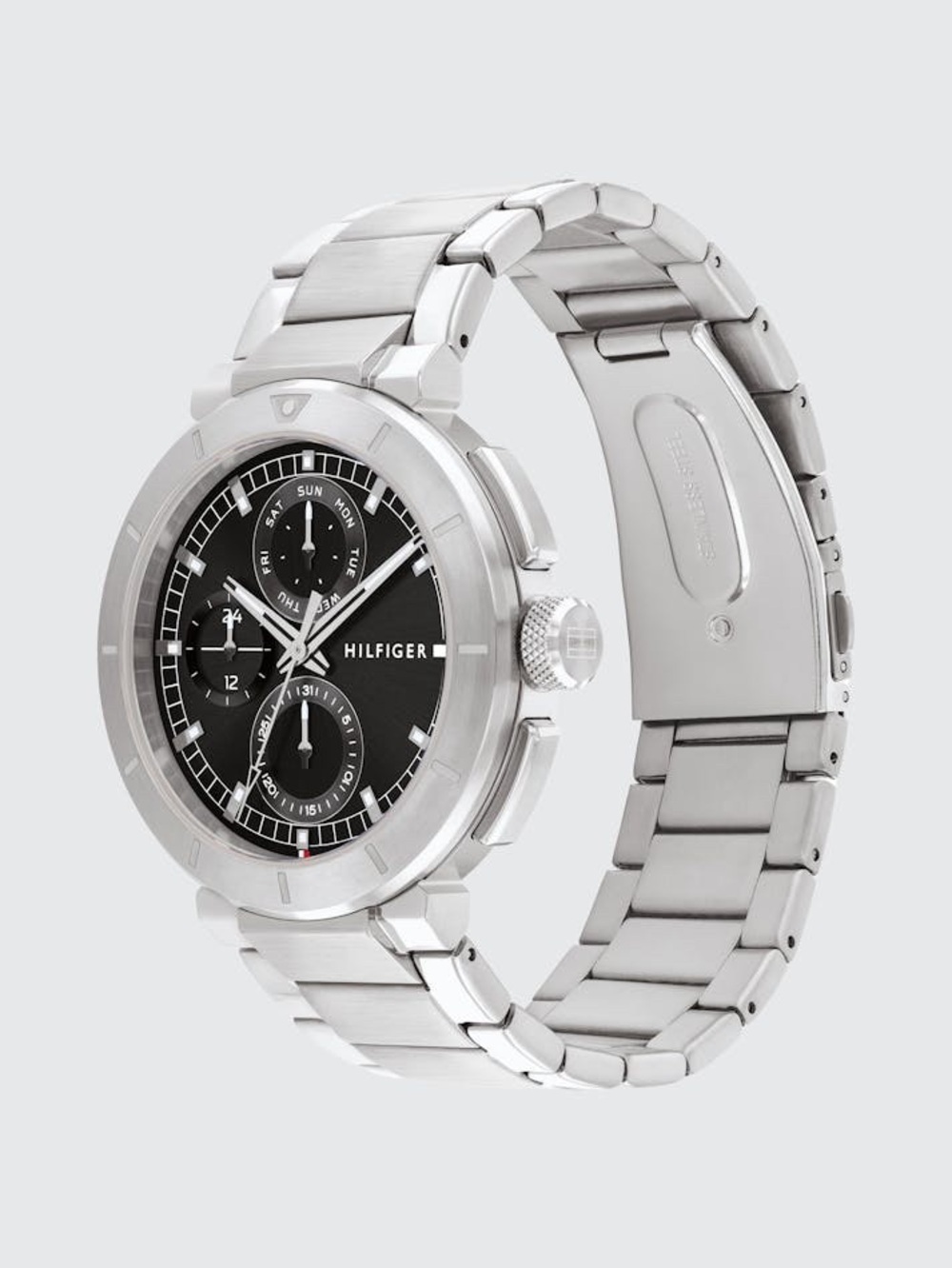 Tommy Hilfiger Lorenzo Stainless Steel Black Dial